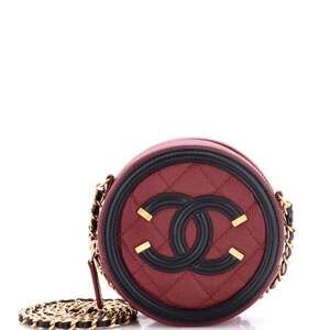 Chanel Filigree Round Clutch With Chain #255086C21B